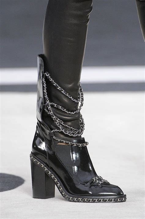 chanel chain boots|chanel high boots women.